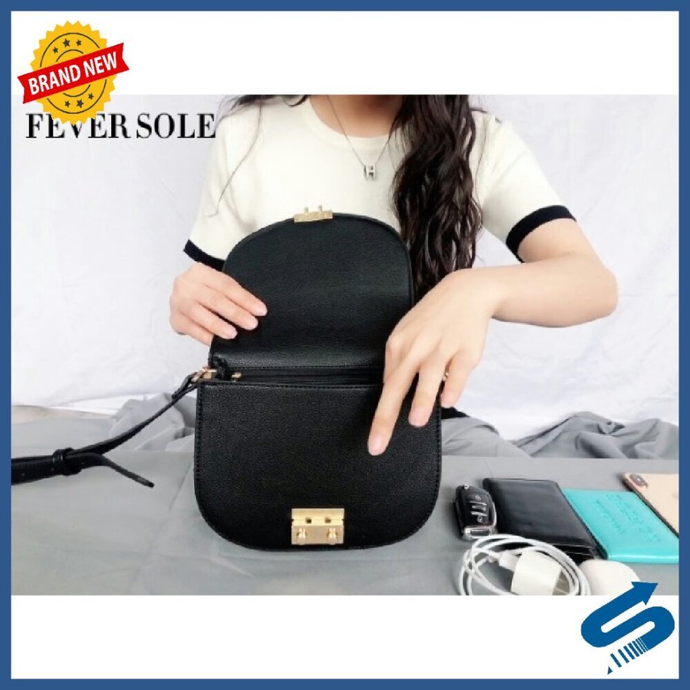 Vegan Leather Crossbody Saddle Bag Adjustable Strap Daily Essentials - Picture 7 of 7